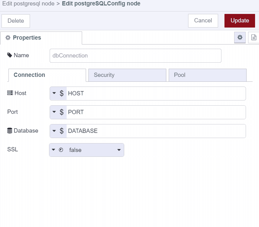 "Configuring PostgreSQL Connection"